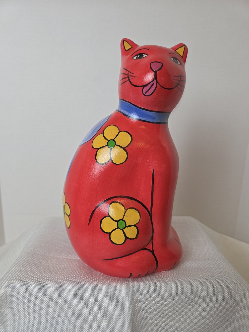 Ceramic Piggy Bank Cat Figurine